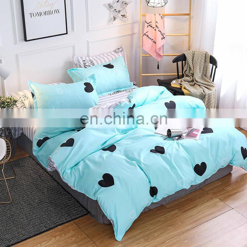 100% polyester bedding set with small heart printing
