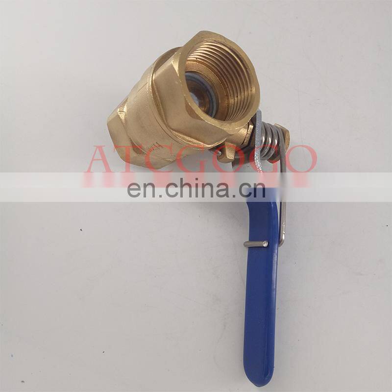 low price brass spring close ball valve DN25 1inch
