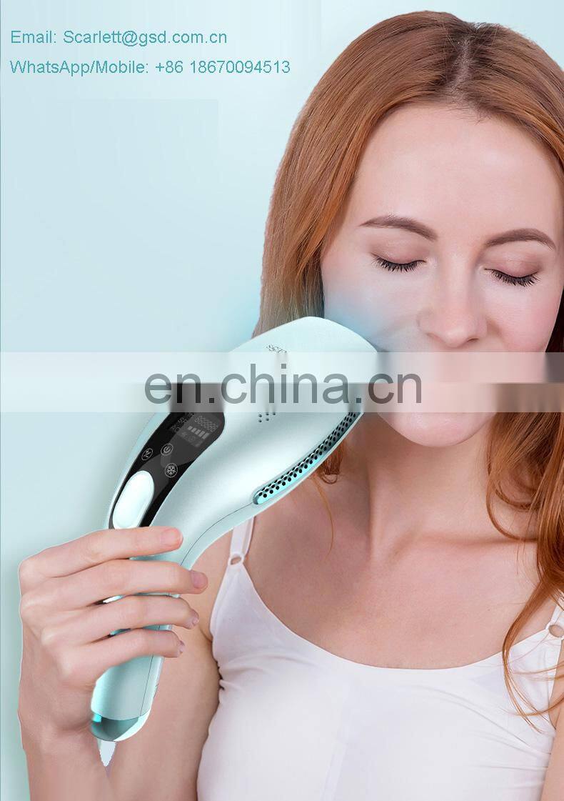 Ice cooling ipl hair removal home use 3 in 1 device changeable lamps unlimited shots DEESS