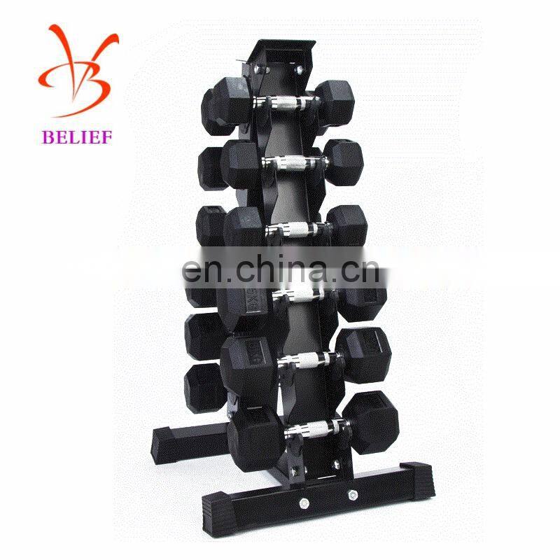 Home Commercial Fitness Equipment Steel Dummbell Storage Display Rack