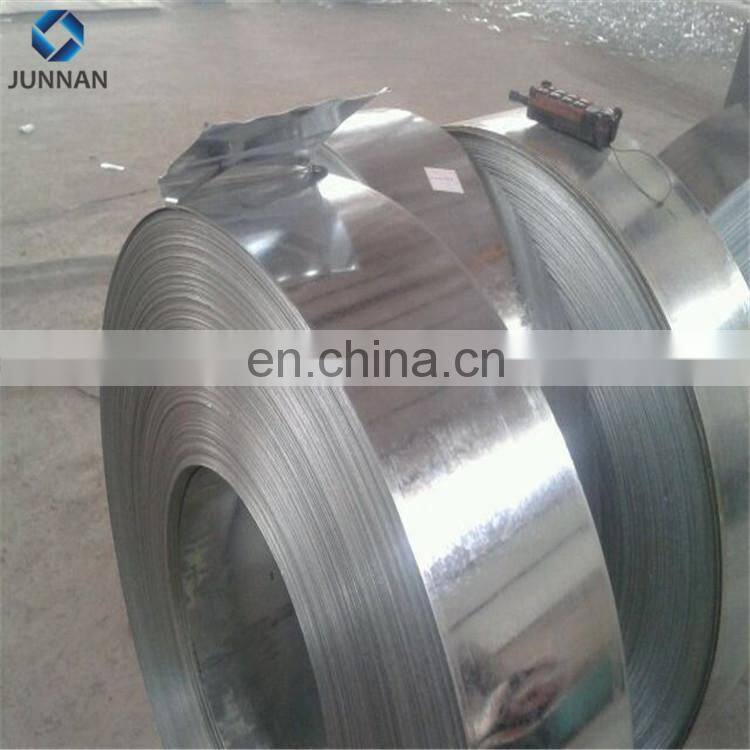 China Supplier hot rolled carbon galvanized DX51D Q195 mild packing belt strap/steel strip/slit coil