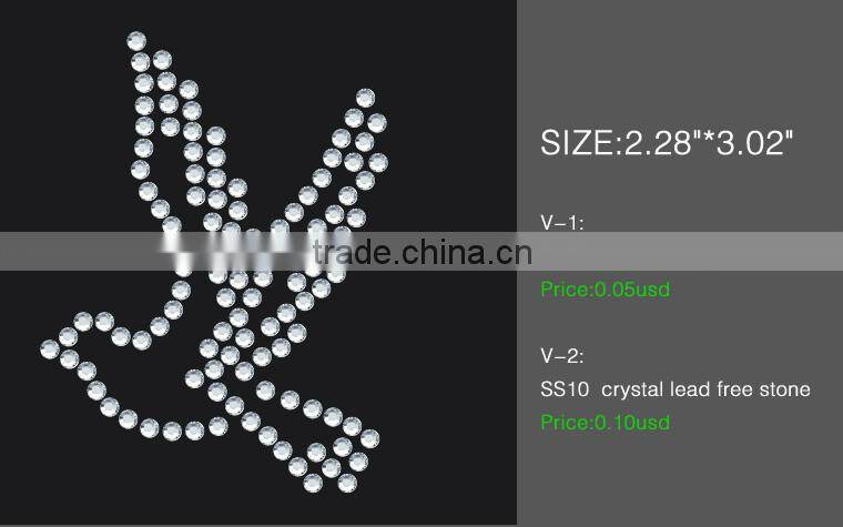 0301L Custom rhinestone transfer seahawk,wholesale seahawk rhinestone transfer,bling China rhinestone seahawk transfer