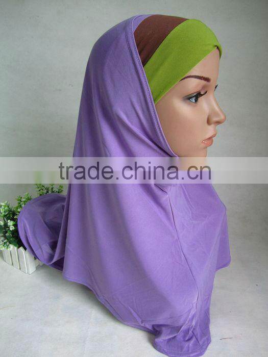 A560 fashion TWO PIECES elastic MUSLIM lycra HIJAB