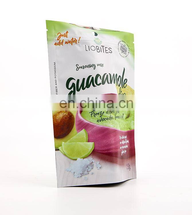 Mylar bags custom printed dried mango snack food matt window zipper packaging pouch