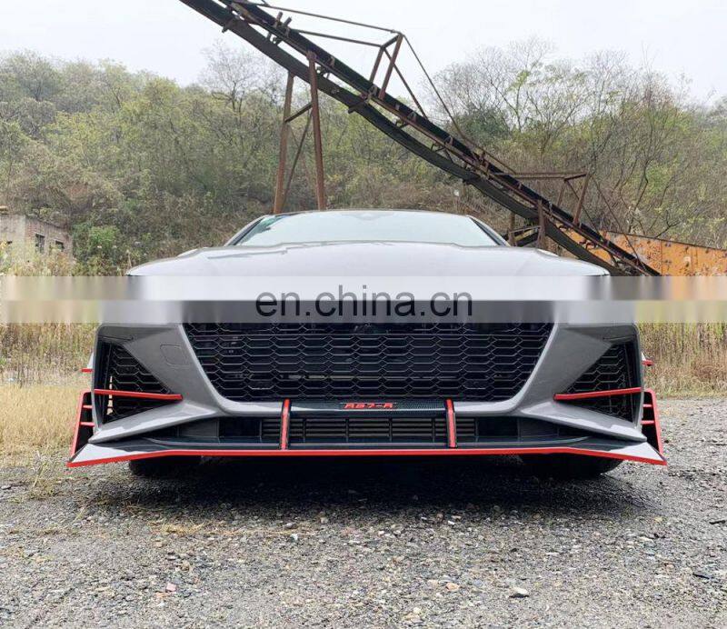 Runde For Audi 19-21 A7/s7 Modified Rs7-r Front Bumper Abt Front Shovel Air Knife A7 Modified Rs7 Front Bumper Grille