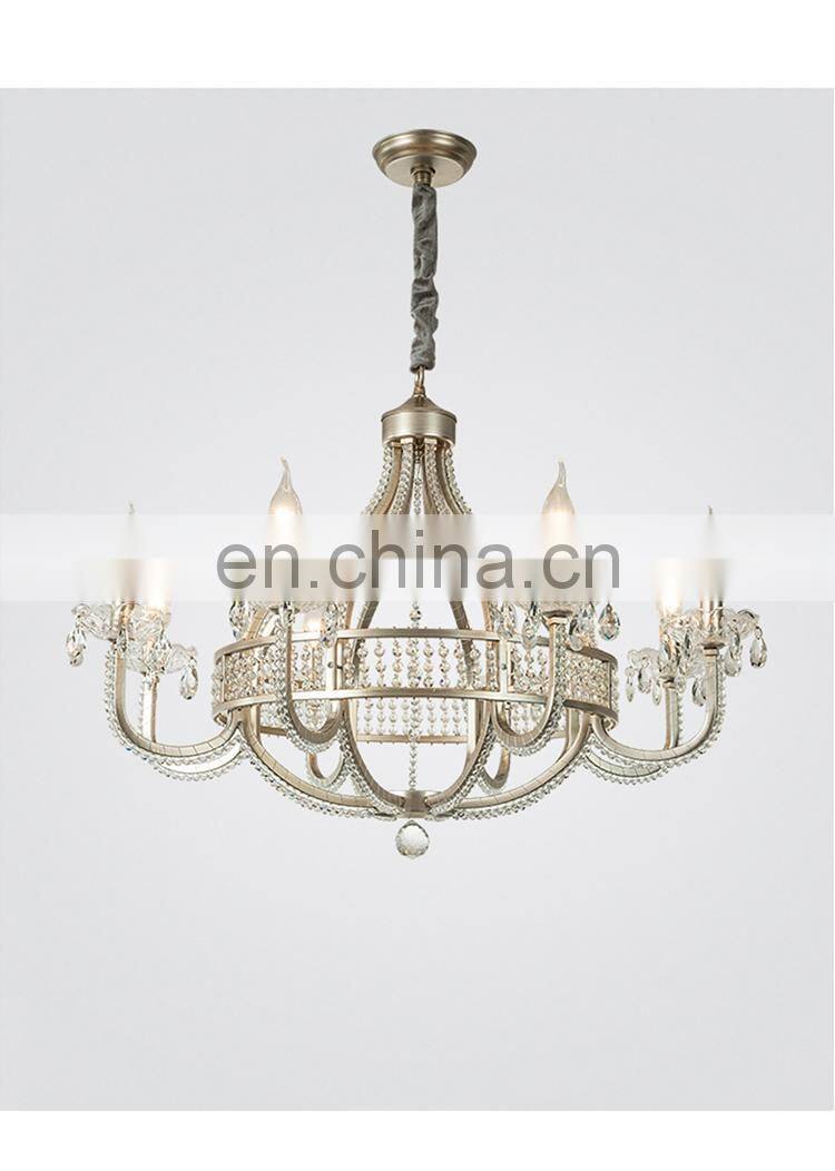 custom made brass or copper pendant lamp hand-made chandelier in lost-wax with french style of classic light
