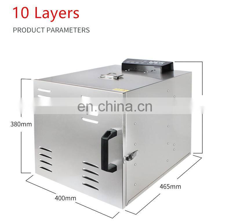 8 Trays large Food Dehydrator Pet Snacks Dehydration Dryer Fruit Vegetable Herb Meat Drying Machine Stainless Ste