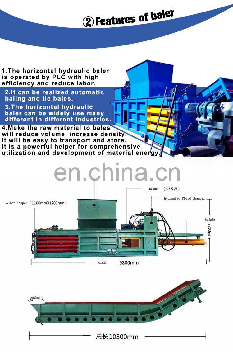 horizontal hydraulic press machine Semi-Automatic Horizontal Waste Paper Baler
