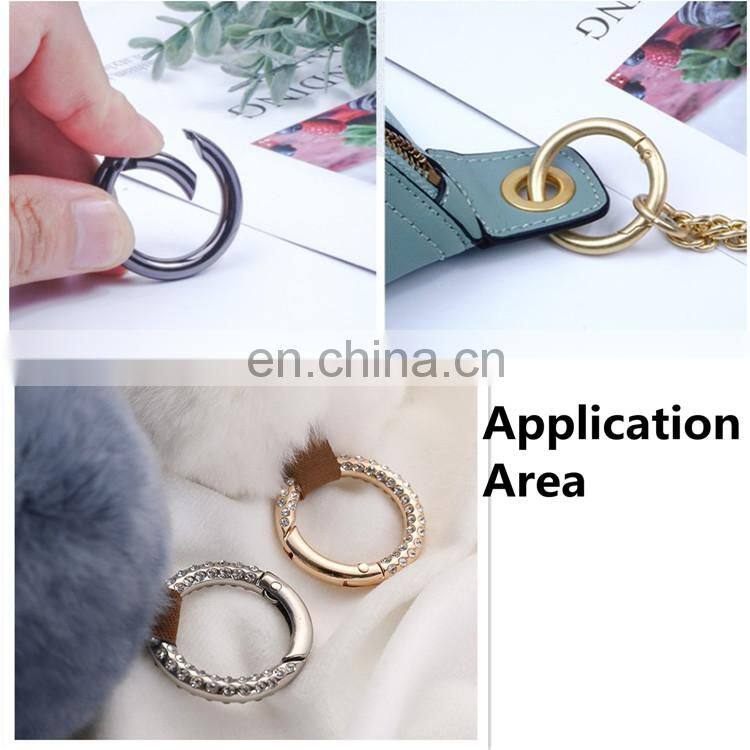 Zinc Alloy O Ring Round Carabiner With Logo Metal Carabiner Key Chain Round Snap Hooks O Ring Carabiner
