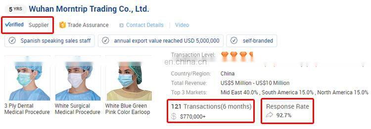 Elastic Cuffs Waterproof Non Woven Disposable Isolation Cover Gown for Visitors