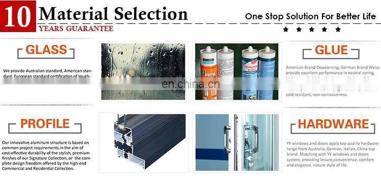 YY Australia standard AS2047 double glazed aluminum top hung windows made in china door and windows