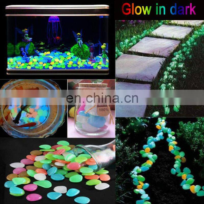 300pcs/Pack Luminous Stone Walkway Rock Garden Patio Lawn Garden Yard Stone Decoration Garden Craft Luminous Cobblestone Decor