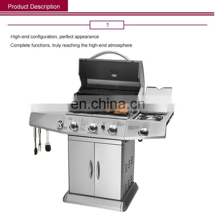 The Most Popular Export Quality OEM Design Assembled Outdoor Stainless Steel Gas BBQ Grill