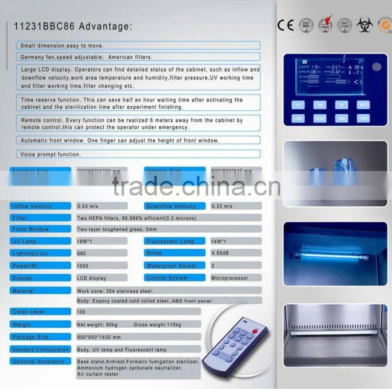 11231BBC86 High-quality Long Lifetime Latest Design Class II Biological Safety Cabinet