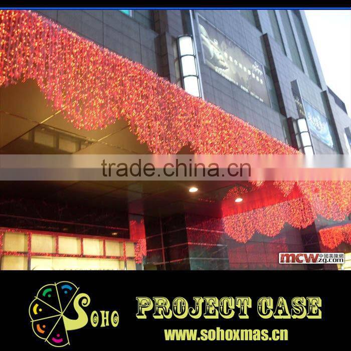 Christmas red and golden LED light door decoration