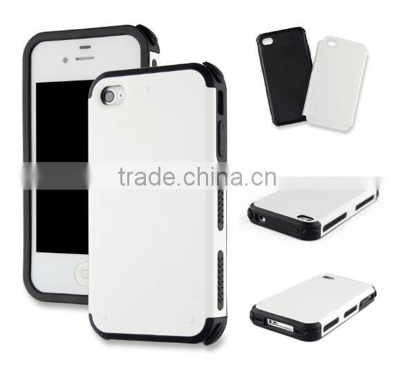2015 Newest Colorful Tough Slim Armor combo Case Strong Shockproof for IPhone4/4S Case Cover back case