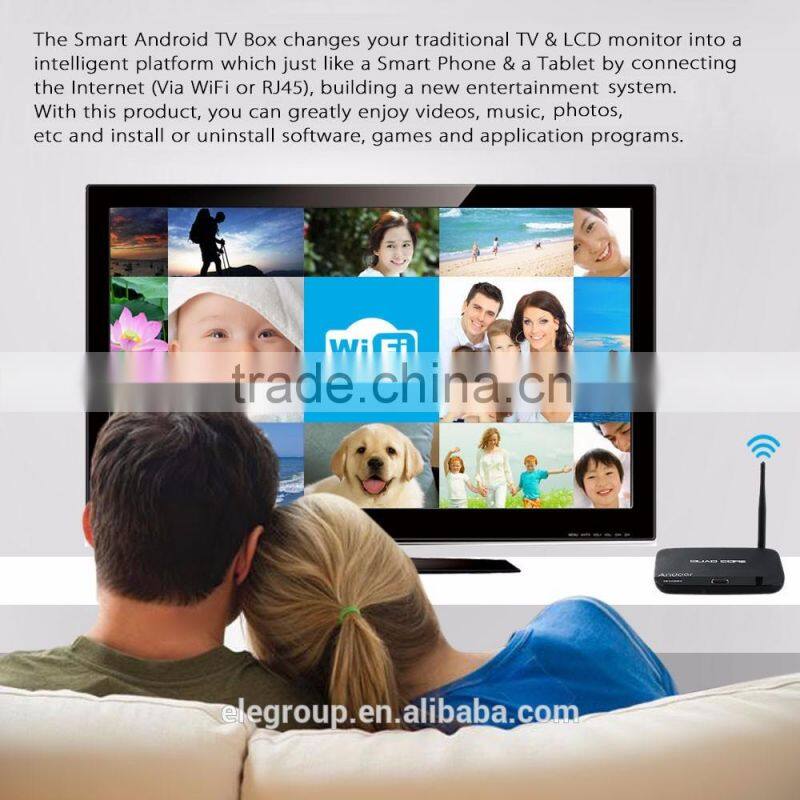 F7 Android TV Box Rockchip Quad Core CPU Bluetooth 4.0 Wi-Fi Miracast Airplay