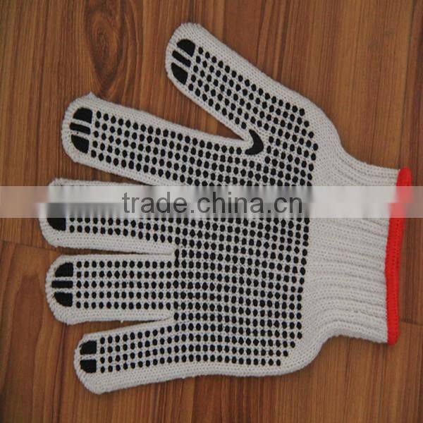cheap orange pvc dotted labor anti-skid gloves
