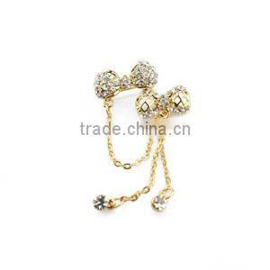 2014 fashion jewelry beauty queen crystal butterfly bow brooches