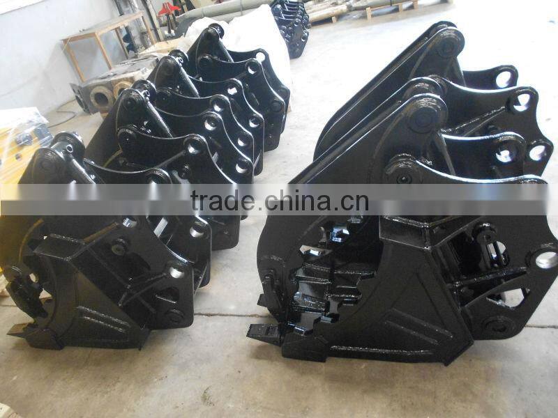 Hydraulic fixed bucket grapple for 15 tons excavator