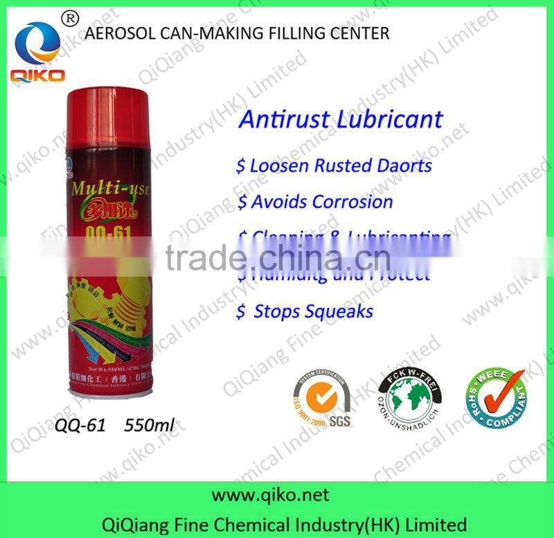 550ml Antifriction/Multi-purpose Anti-rust oil Silicone spray QQ-61