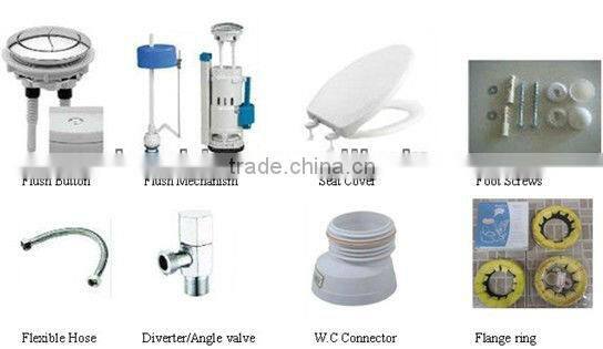 Made in China santary ware washdown two -piece bathroom toilet W8001