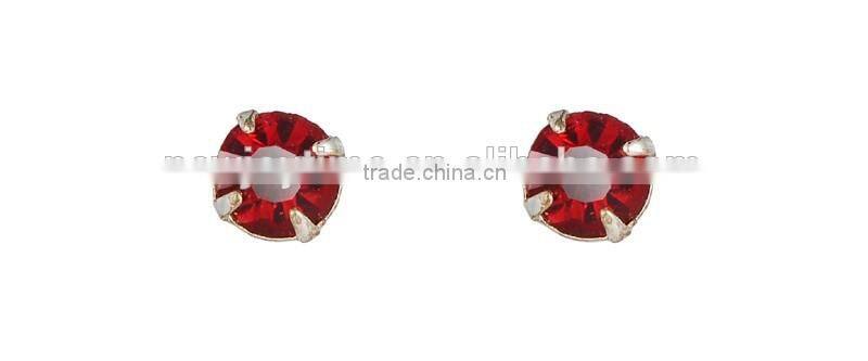 Beautiful Fashion Cheap Ruby Crystal Stone Heart Drop Earring Jewelry Set