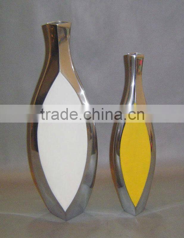 Aluminium Coloured Flower Vase