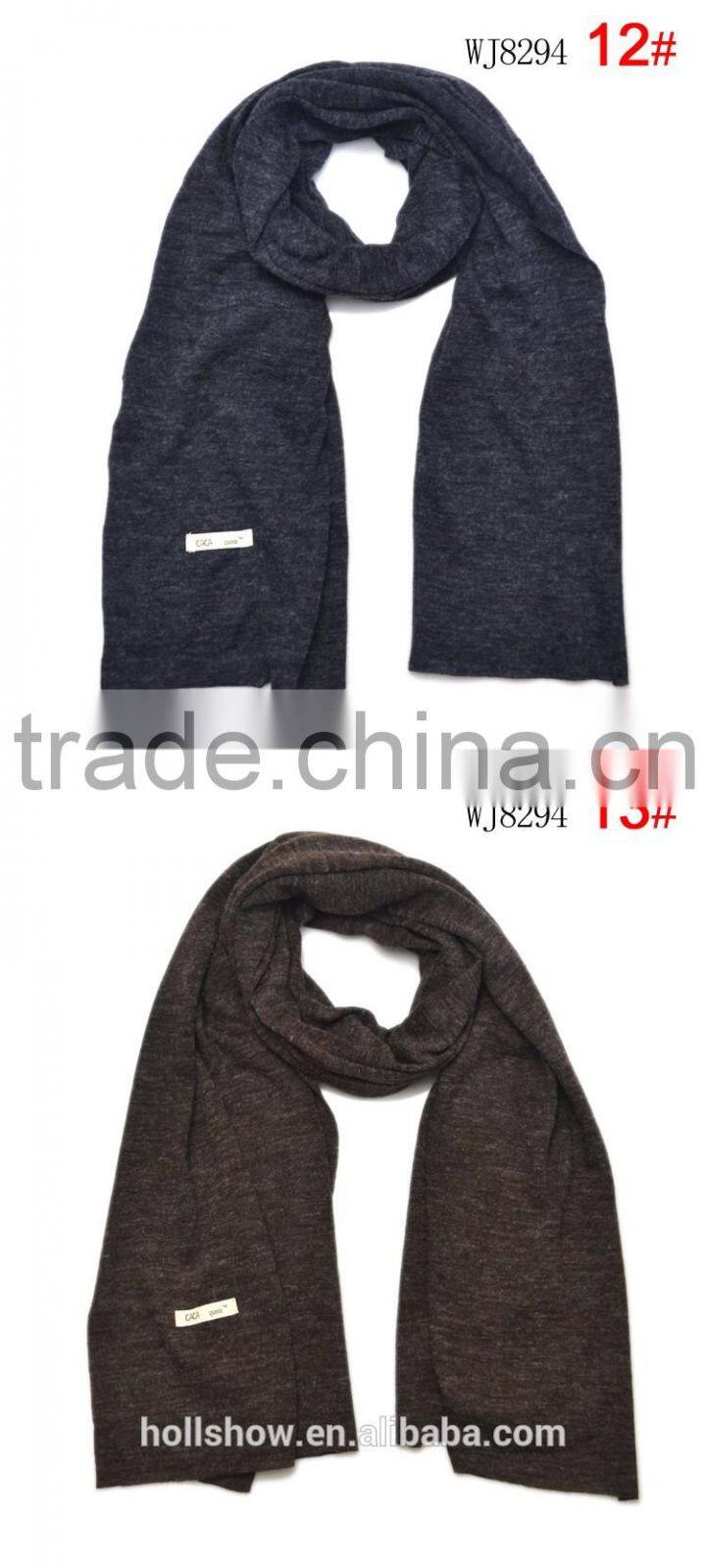 Fashion Trend All-match Autumn Winter Warm Soft Acrylic Baby Kids Boys Girls Solid Plain Scarf