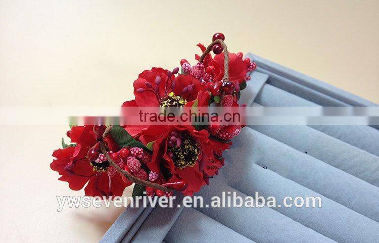 Sen is a tire on holiday simulation sisters flower bride hair bracelets bridesmaid wrist wedding turquoise jewelry