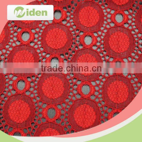 New product promotion bright red color dress making tulle lace fabric
