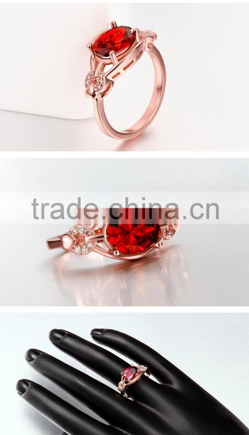 2015 newest Indian big semi-precious red stones moonstone rings