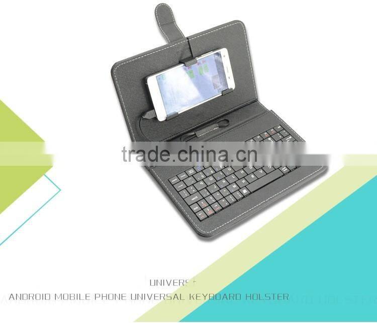 2016 universal keyboard holster leather case for samsung S7 edge android phone