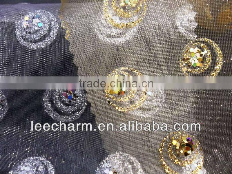 Spray Paint Sequin Metallic Fabric