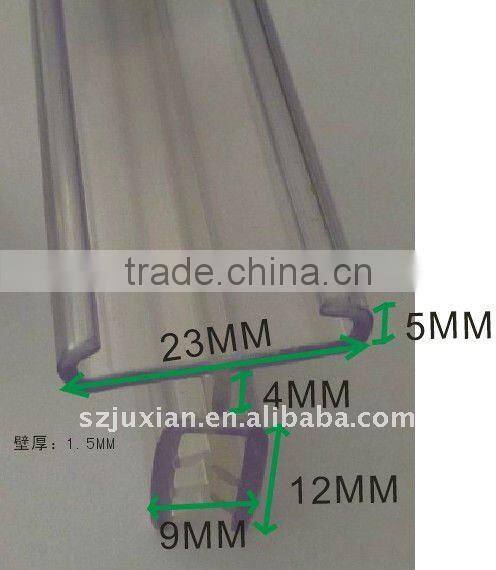 Plastic price label strip Cooler/Freezer Shelving PVC plastic shelf label holder