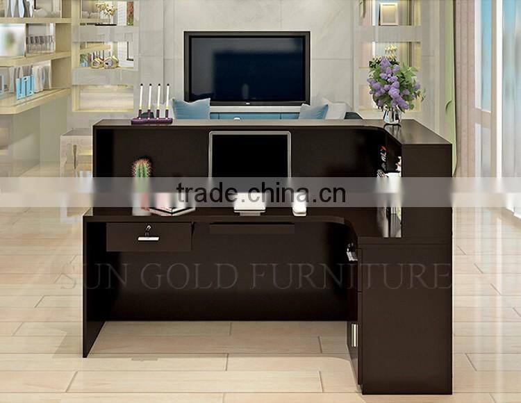 Wooden reception desk, small salon reception desk shop counter table design (SZ-RTB003)