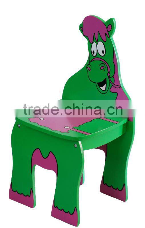 wooden cartoon zebra chair & wooden stool for kindergarten