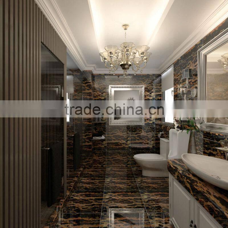 800*800 Black and Gold crack design glazed polished tiles