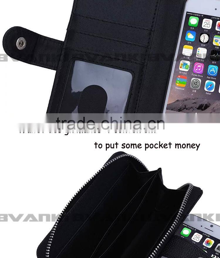 Fancy Mobile Accessories Cell Phone Credit Card Holder For iPhone 6 Case Leather,Genuine Leather For iPhone 6 Case Plug-in Cover