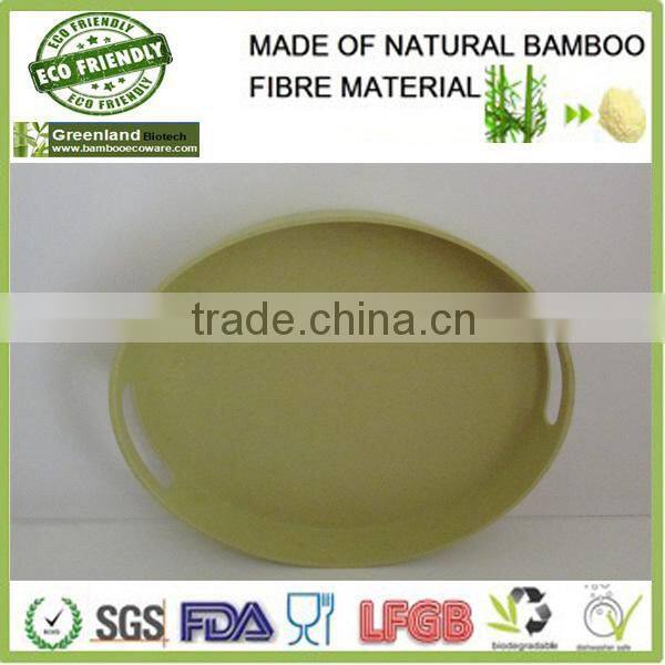 cheap wholesale egg shaped bamboo fibre eco-friendly food tray set, deep tray for party