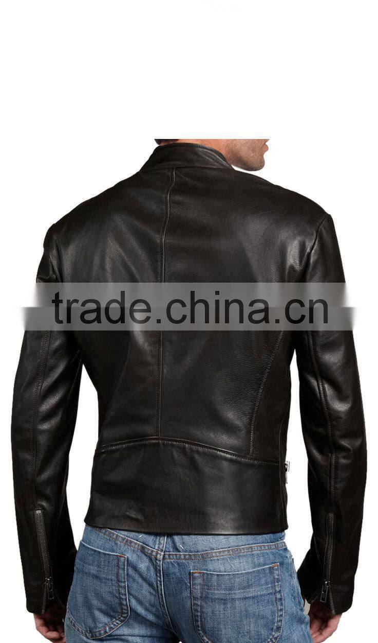 COOL AND STYLISH MENS LEATHER BIKER JACKET