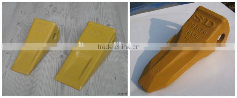 Alloy Steel Bucket Teeth Made by Investment Casting Process, OEM Service