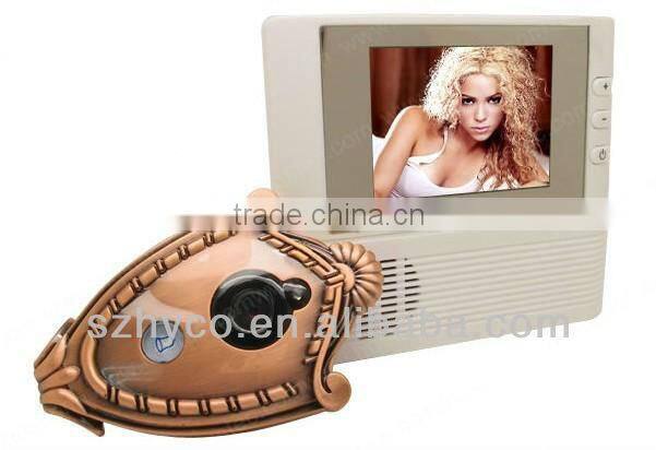 2.8 inch electronic peephole viewer with 3X digital zoom & doorbell function
