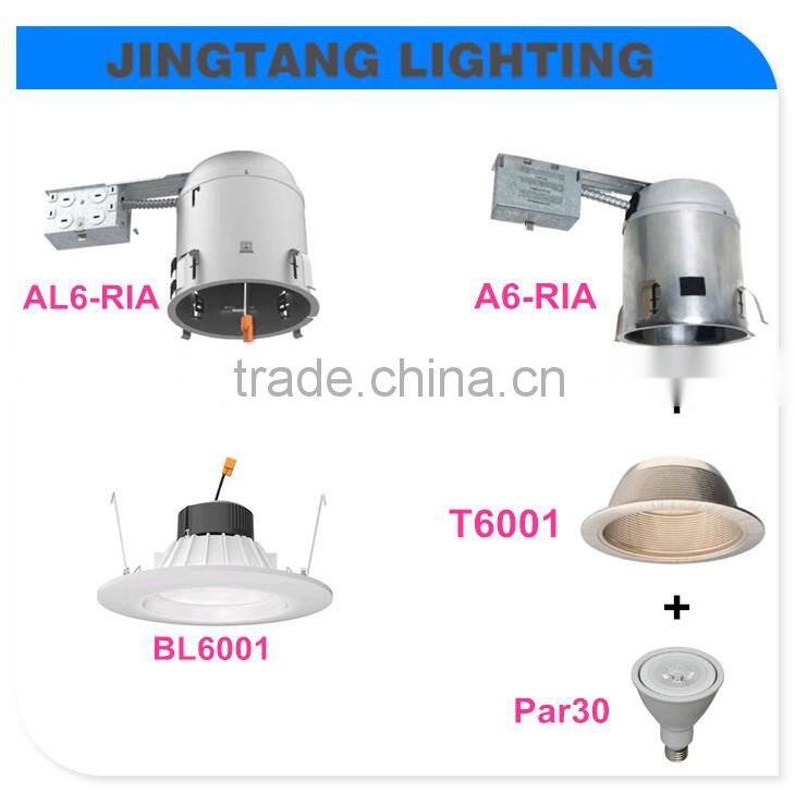 ETL 6 inch 120V Remodel IC Airtight recessed fluorescent lighting