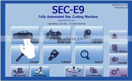 Safety locksmith tools, Key duplicate machine, Portable key cutting machine SEC-E9 made in China