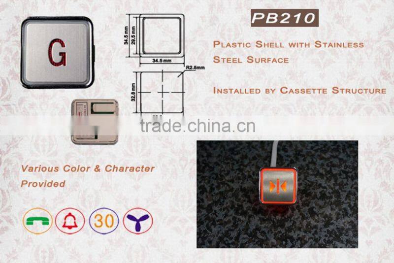 PB210, Push button ,Braille available,Elevator Push button