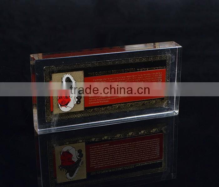 acrylic block display acrylic logo block lucite block for travel souvenir