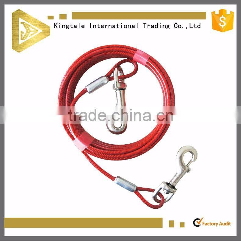 custom good quality tie out cable pet dog