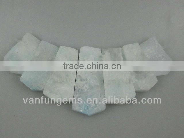 A grade Hemimorphite rectangle freeform beads for necklace