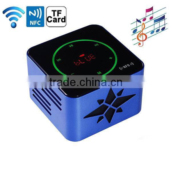 best price 3D surround sound Bluetooth NFC cube speaker with led light